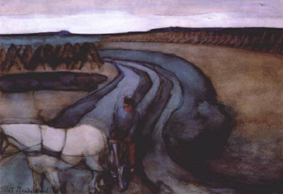 At Work (On the Land), 1898 by Piet Mondrian