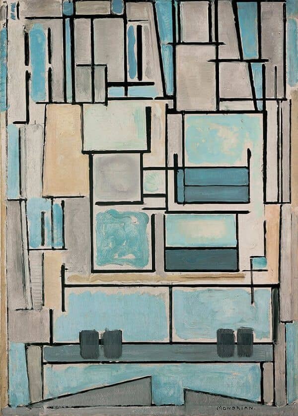 Blue Facade, 1914 by Piet Mondrian