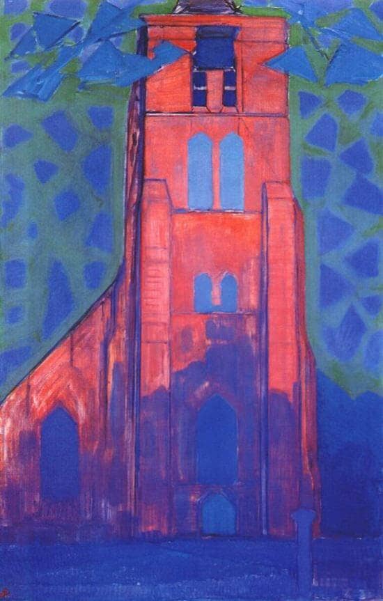 Church Tower at Domburg, 1911 by Piet Mondrian