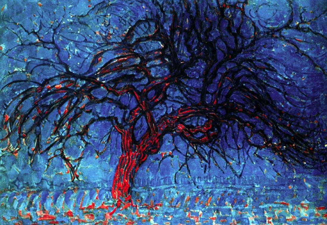 Avond (Evening): The Red Tree, 1908 by Piet Mondrian