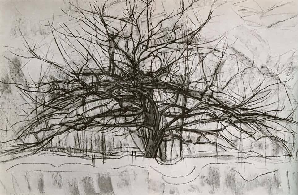 Tree II, 1912 by Piet Mondrian