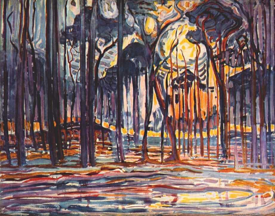 Woods near Oele, 1908 by Piet Mondrian