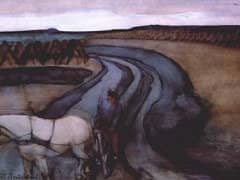 At Work (On the Land) by Piet Mondrian