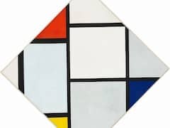 Tableau No. IV: Lozenge Composition with Red, Gray, Blue, Yellow, and Black  by Piet Mondrian